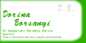 dorina borsanyi business card
