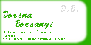 dorina borsanyi business card